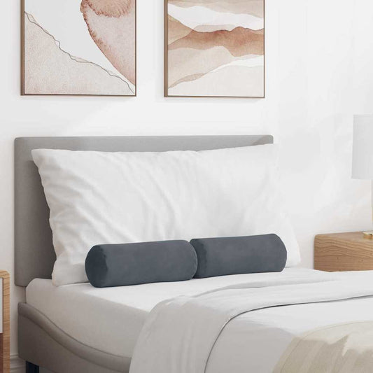 Bolster Kussens 2 stuks Donkergrijs Ø 15 x 40 cm Cordstof is nu te koop bij PeponiXL, paradijselijk wonen!