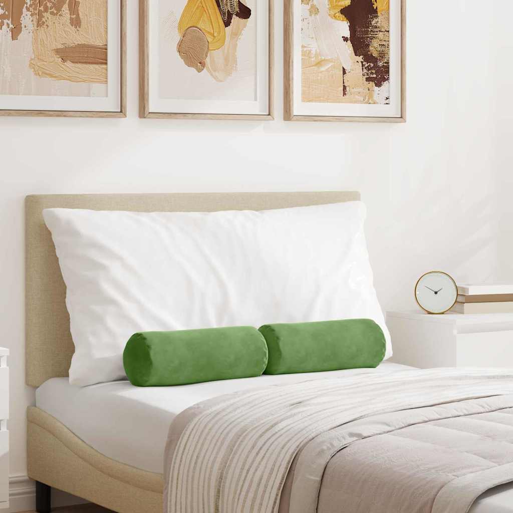 Bolster Kussens 2 stuks Lichtgroen Ø 15 x 40 cm Cordstof is nu te koop bij PeponiXL, paradijselijk wonen!