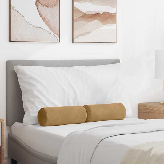 Bolster Kussens 2 stuks Bruin Ø 15 x 40 cm Cordstof is nu te koop bij PeponiXL, paradijselijk wonen!