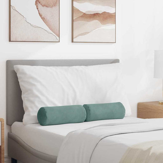 Bolster Kussens 2 stuks Zeegroen Ø 15 x 40 cm Cordstof is nu te koop bij PeponiXL, paradijselijk wonen!