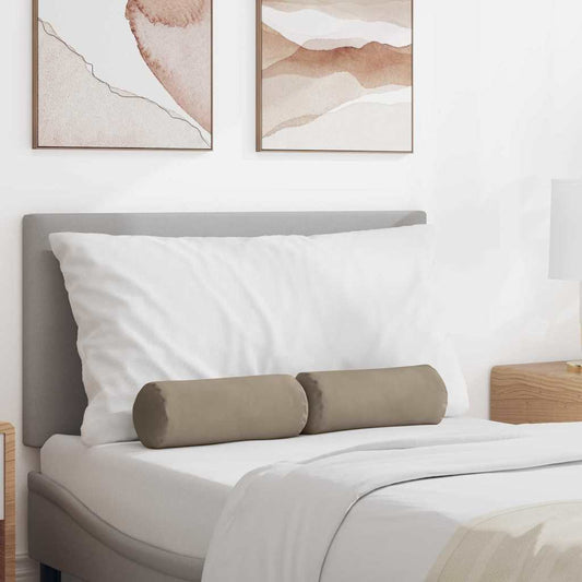 Bolster Kussens 2 stuks Taupe Ø 15 x 40 cm Microvezel Stof is nu te koop bij PeponiXL, paradijselijk wonen!