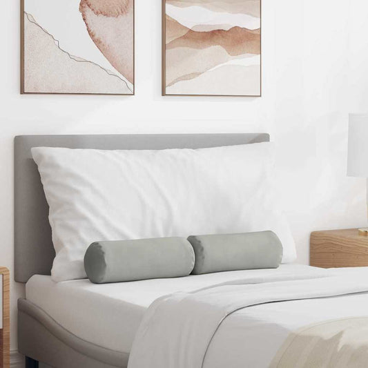 Bolster Kussens 2 stuks Lichtgrijs Ø 15 x 40 cm Microvezel Stof is nu te koop bij PeponiXL, paradijselijk wonen!
