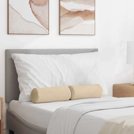 Bolster Kussens 2 stuks Crème Ø 15 x 40 cm Microvezel Stof is nu te koop bij PeponiXL, paradijselijk wonen!