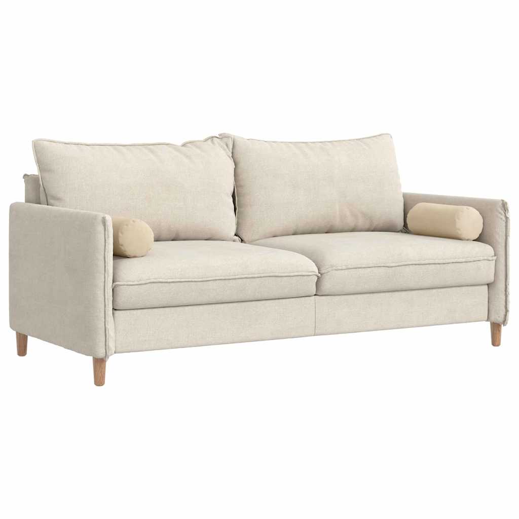 Bolster Kussens 2 stuks Crème Ø 15 x 40 cm Microvezel Stof is nu te koop bij PeponiXL, paradijselijk wonen!