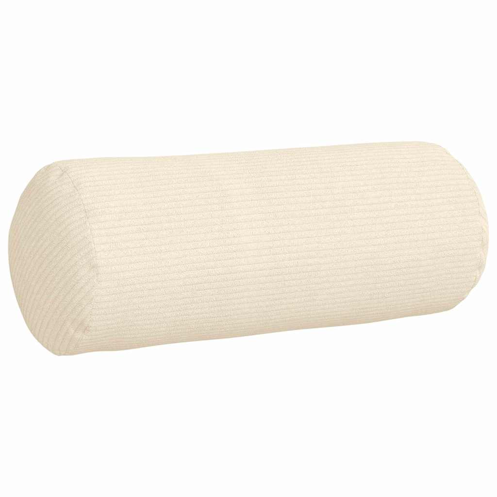 Bolster Kussens 2 stuks Crème Ø 15 x 40 cm Cordstof is nu te koop bij PeponiXL, paradijselijk wonen!