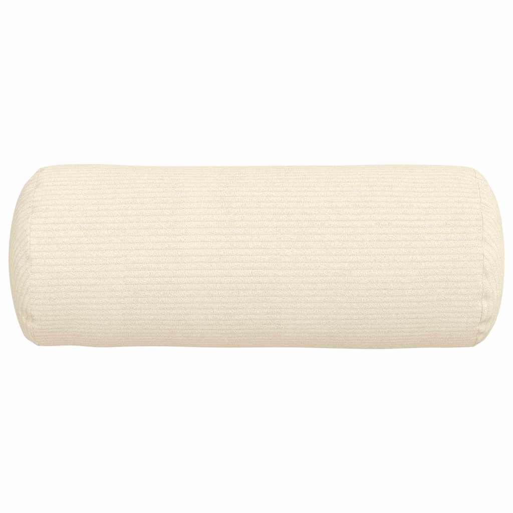 Bolster Kussens 2 stuks Crème Ø 15 x 40 cm Cordstof is nu te koop bij PeponiXL, paradijselijk wonen!