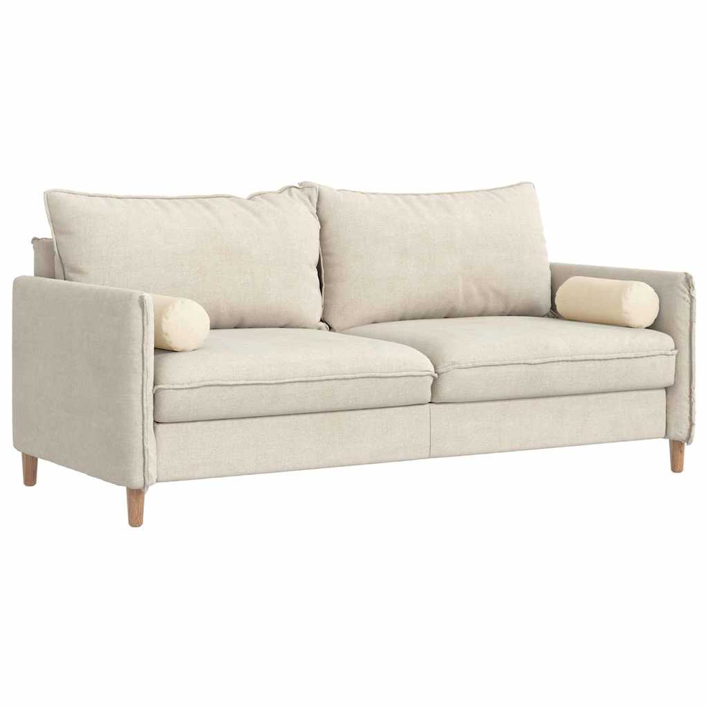 Bolster Kussens 2 stuks Crème Ø 15 x 40 cm Cordstof is nu te koop bij PeponiXL, paradijselijk wonen!