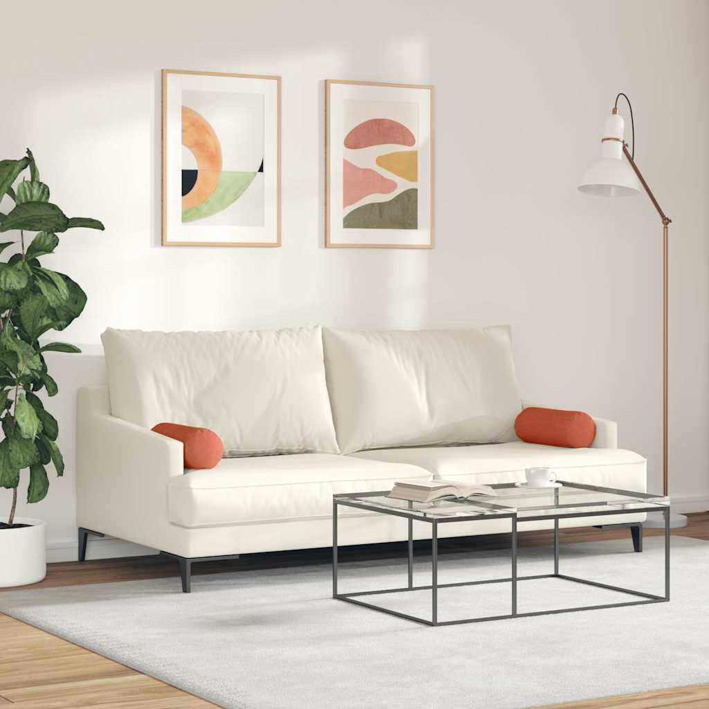 Bolster Kussens 2 stuks Rood-oranje Ø 15 x 40 cm Cordstof is nu te koop bij PeponiXL, paradijselijk wonen!