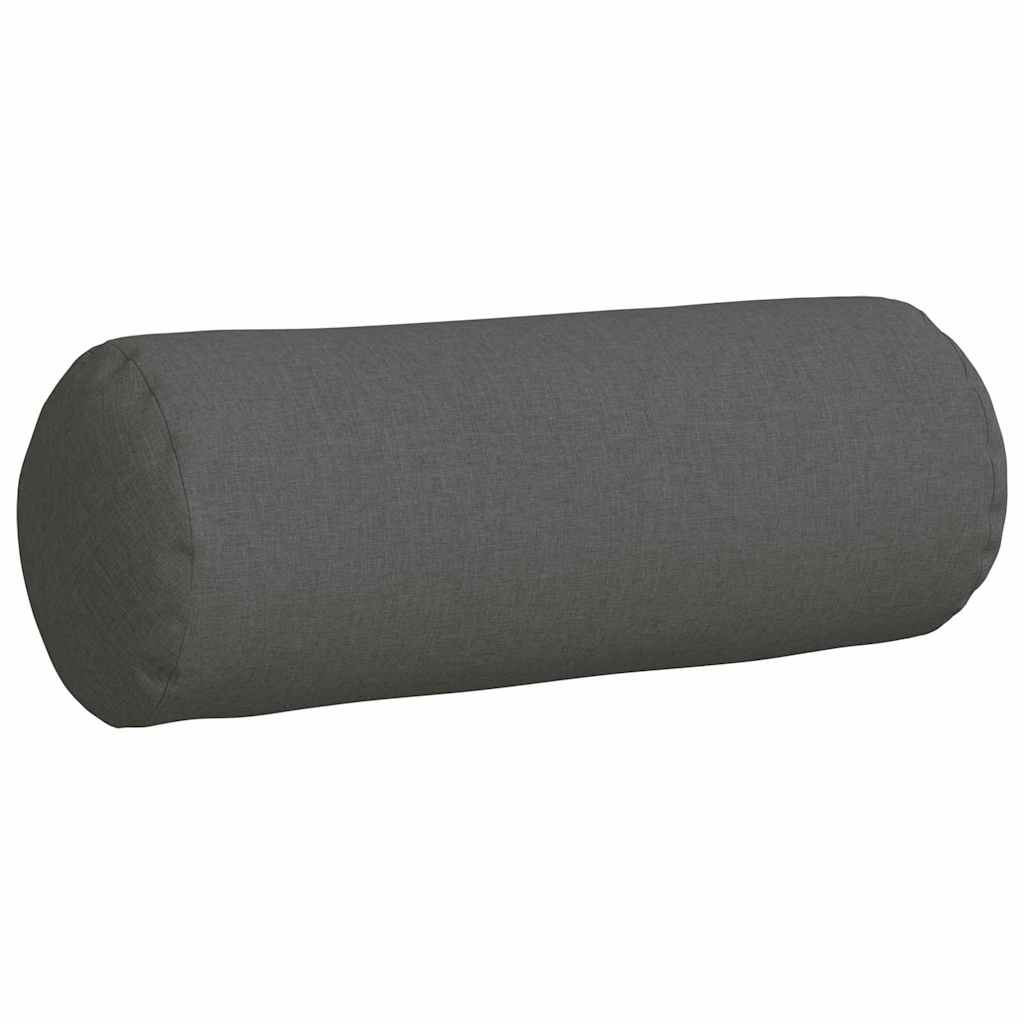 Bolster Kussens 2 stuks Donkergrijs Ø 25 x 70 cm Stof is nu te koop bij PeponiXL, paradijselijk wonen!