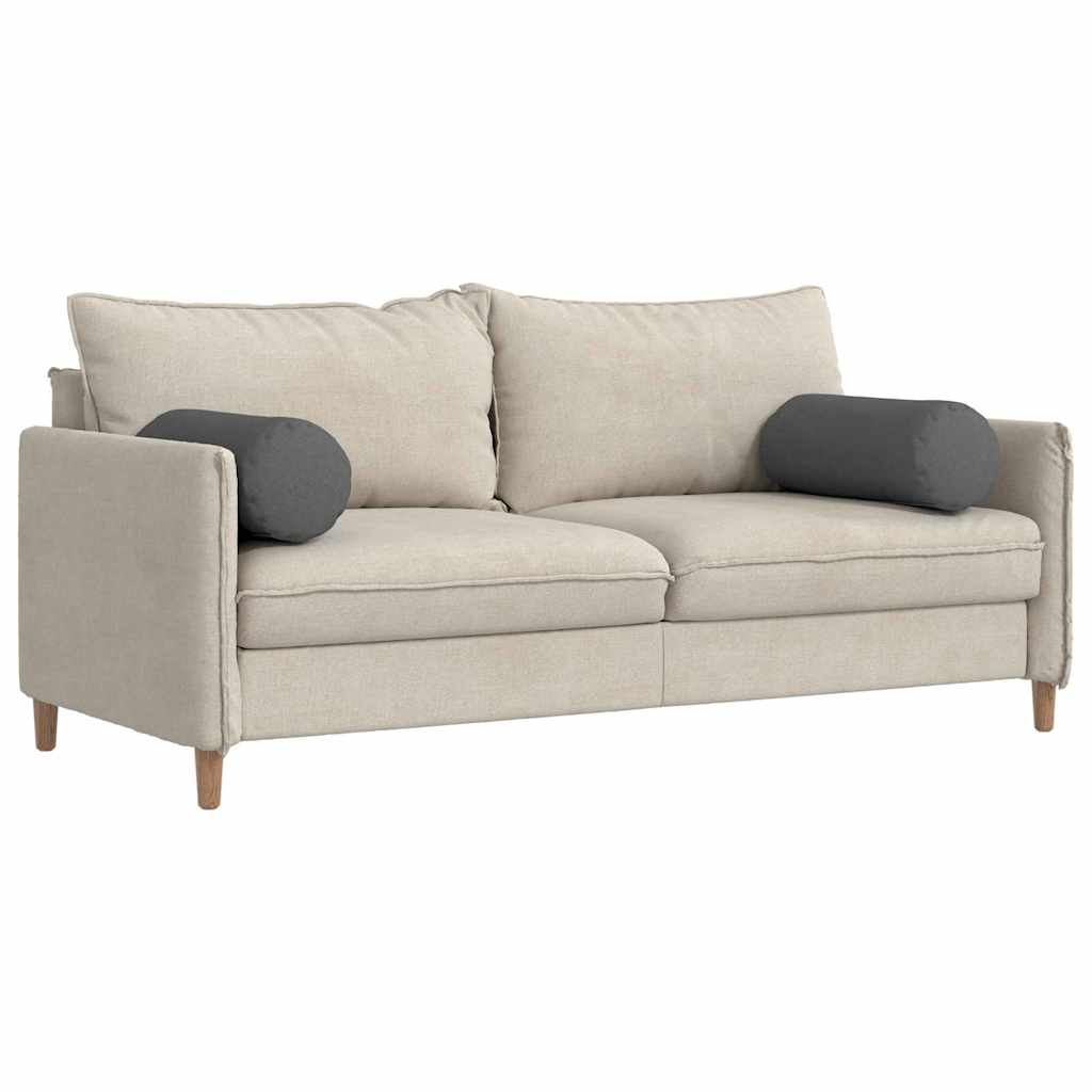 Bolster Kussens 2 stuks Donkergrijs Ø 25 x 70 cm Stof is nu te koop bij PeponiXL, paradijselijk wonen!