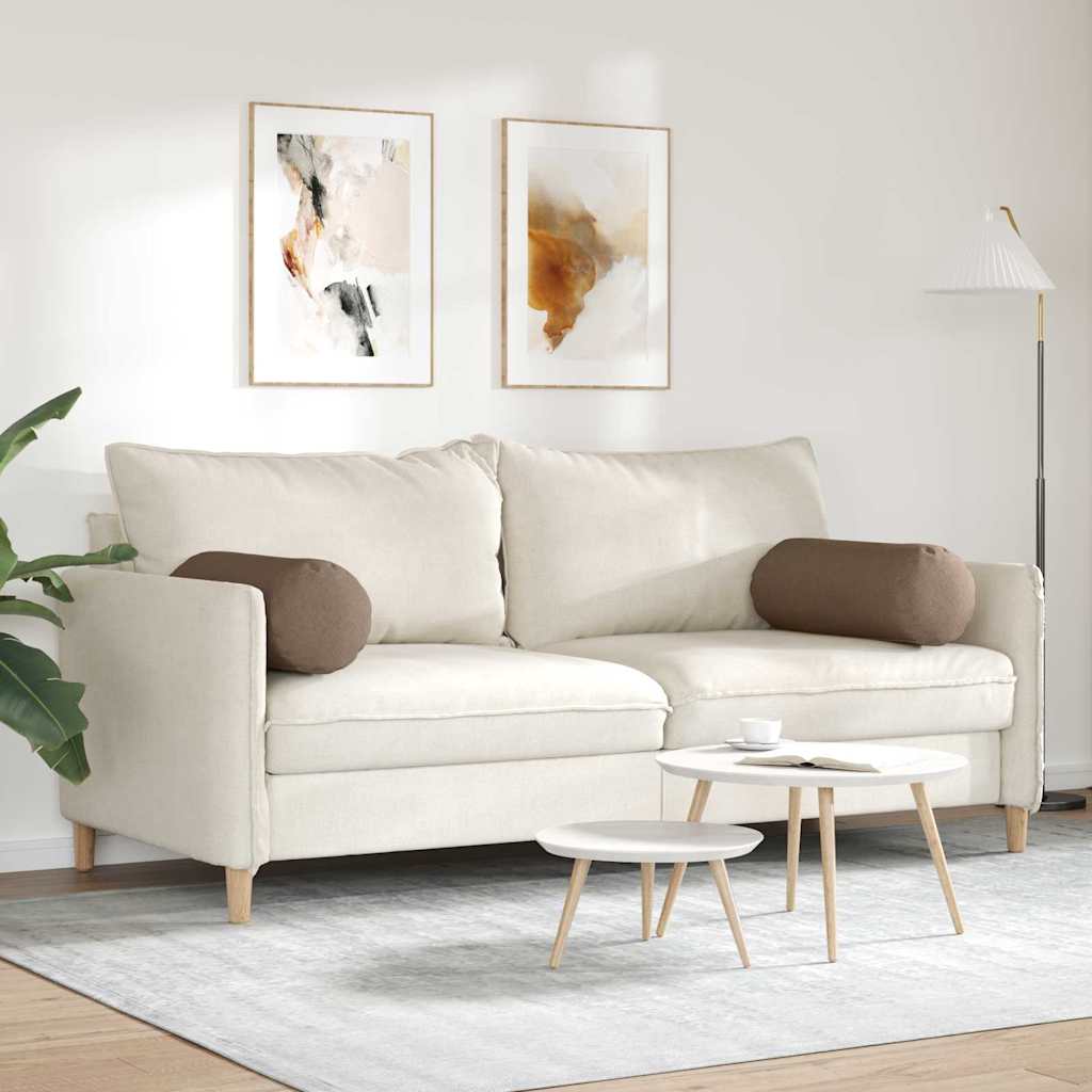 Bolster Kussens 2 stuks Bruin Ø 25 x 70 cm Stof is nu te koop bij PeponiXL, paradijselijk wonen!