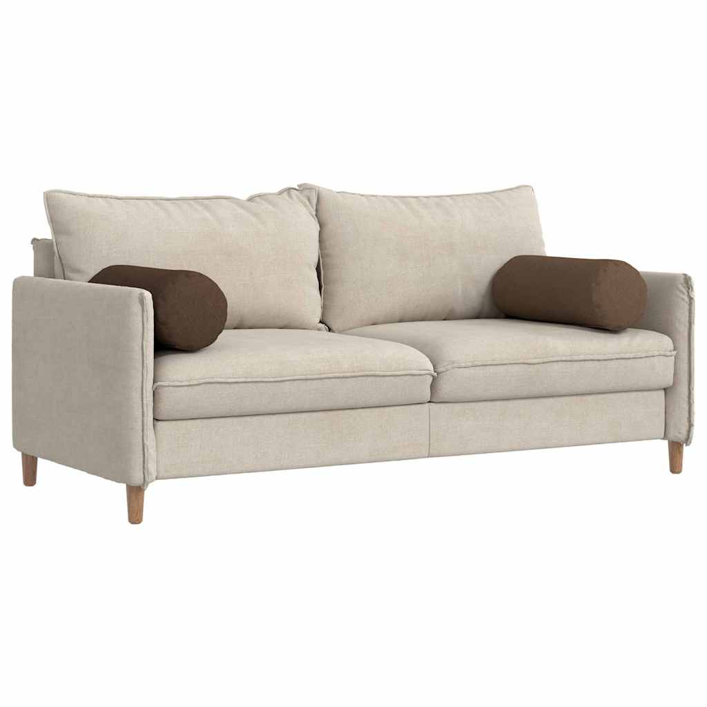 Bolster Kussens 2 stuks Bruin Ø 25 x 70 cm Stof is nu te koop bij PeponiXL, paradijselijk wonen!