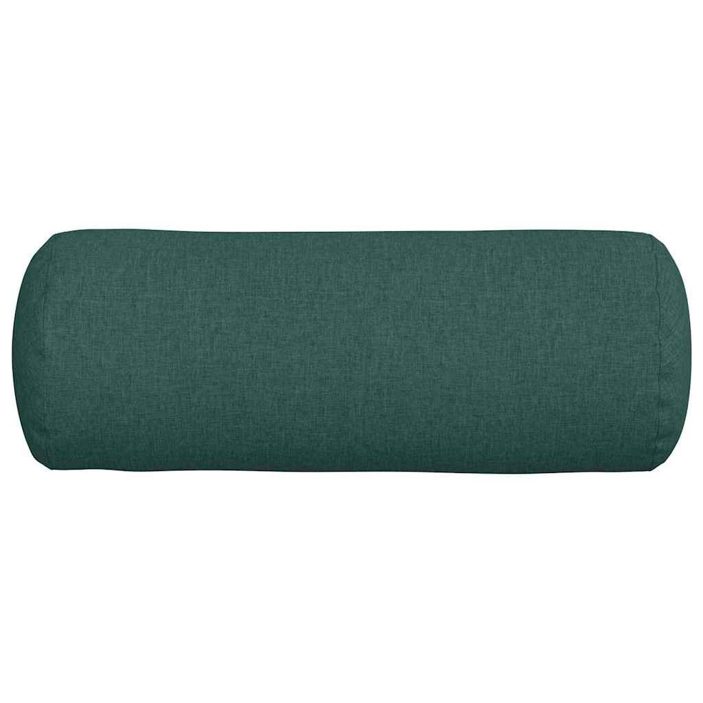 Bolster Kussens 2 stuks Donkergroen Ø 25 x 70 cm Stof is nu te koop bij PeponiXL, paradijselijk wonen!