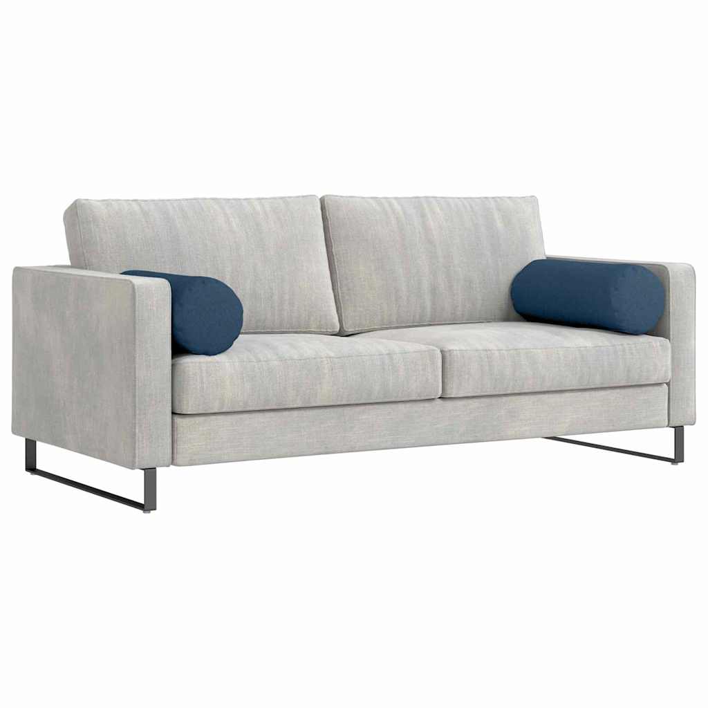 Bolster Kussens 2 stuks Blauw Ø 25 x 70 cm Stof is nu te koop bij PeponiXL, paradijselijk wonen!