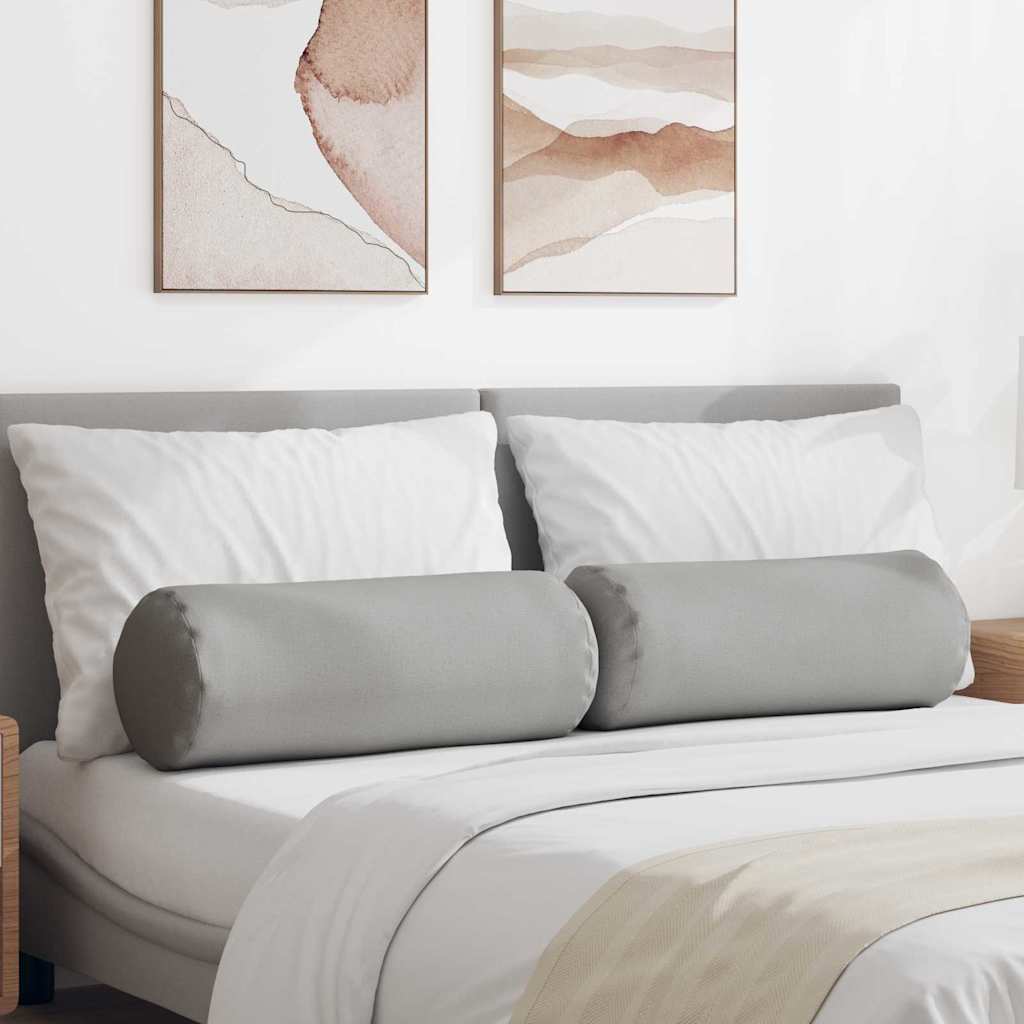 Bolster Kussens 2 pcs Wolkengrijs Ø 25 x 70 cm Stof is nu te koop bij PeponiXL, paradijselijk wonen!