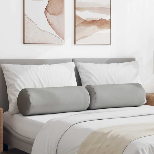 Bolster Kussens 2 pcs Wolkengrijs Ø 25 x 70 cm Stof is nu te koop bij PeponiXL, paradijselijk wonen!
