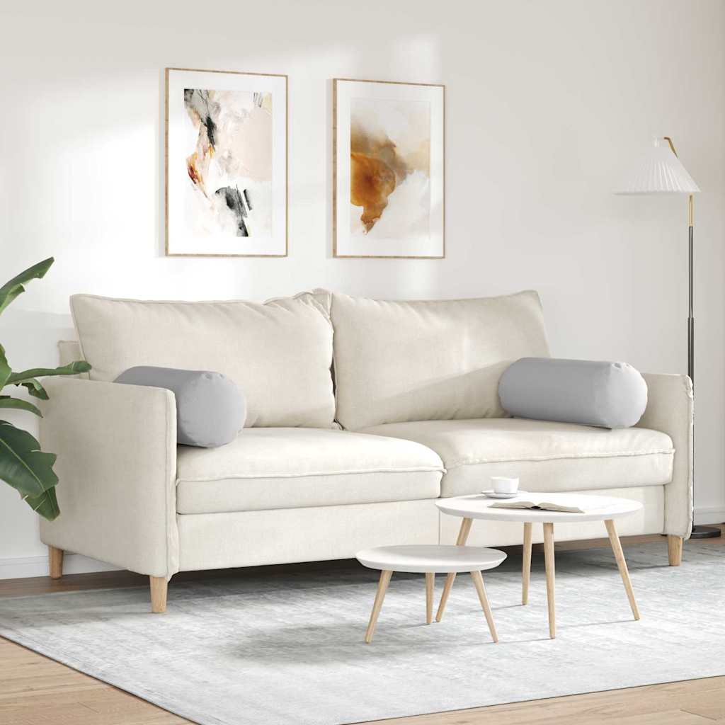 Bolster Kussens 2 pcs Wolkengrijs Ø 25 x 70 cm Stof is nu te koop bij PeponiXL, paradijselijk wonen!