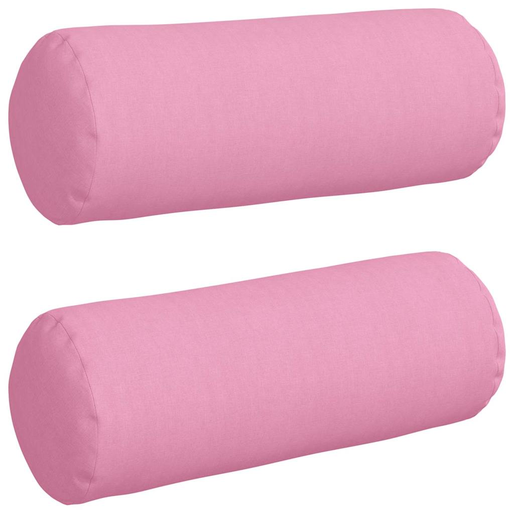 Bolster Kussens 2 stuks Roze Ø 25 x 70 cm Stof is nu te koop bij PeponiXL, paradijselijk wonen!