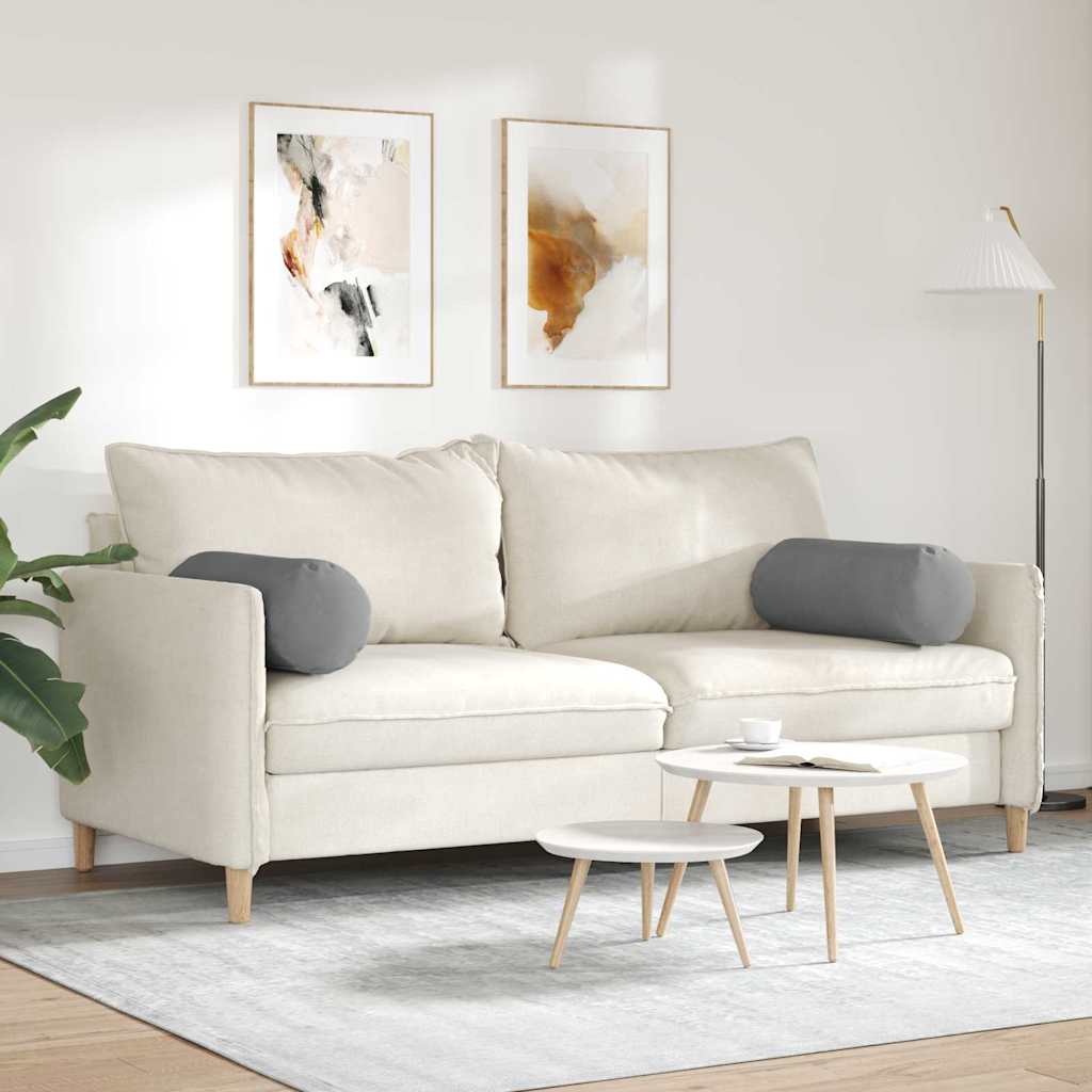 Bolster Kussens 2 stuks Donkergrijs Ø 25 x 70 cm Microvezel Stof is nu te koop bij PeponiXL, paradijselijk wonen!