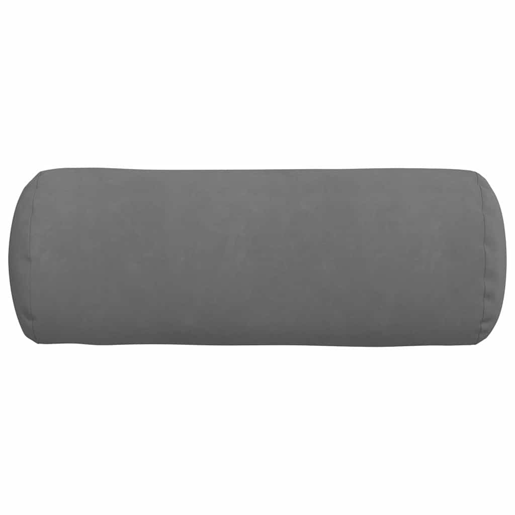 Bolster Kussens 2 stuks Donkergrijs Ø 25 x 70 cm Microvezel Stof is nu te koop bij PeponiXL, paradijselijk wonen!