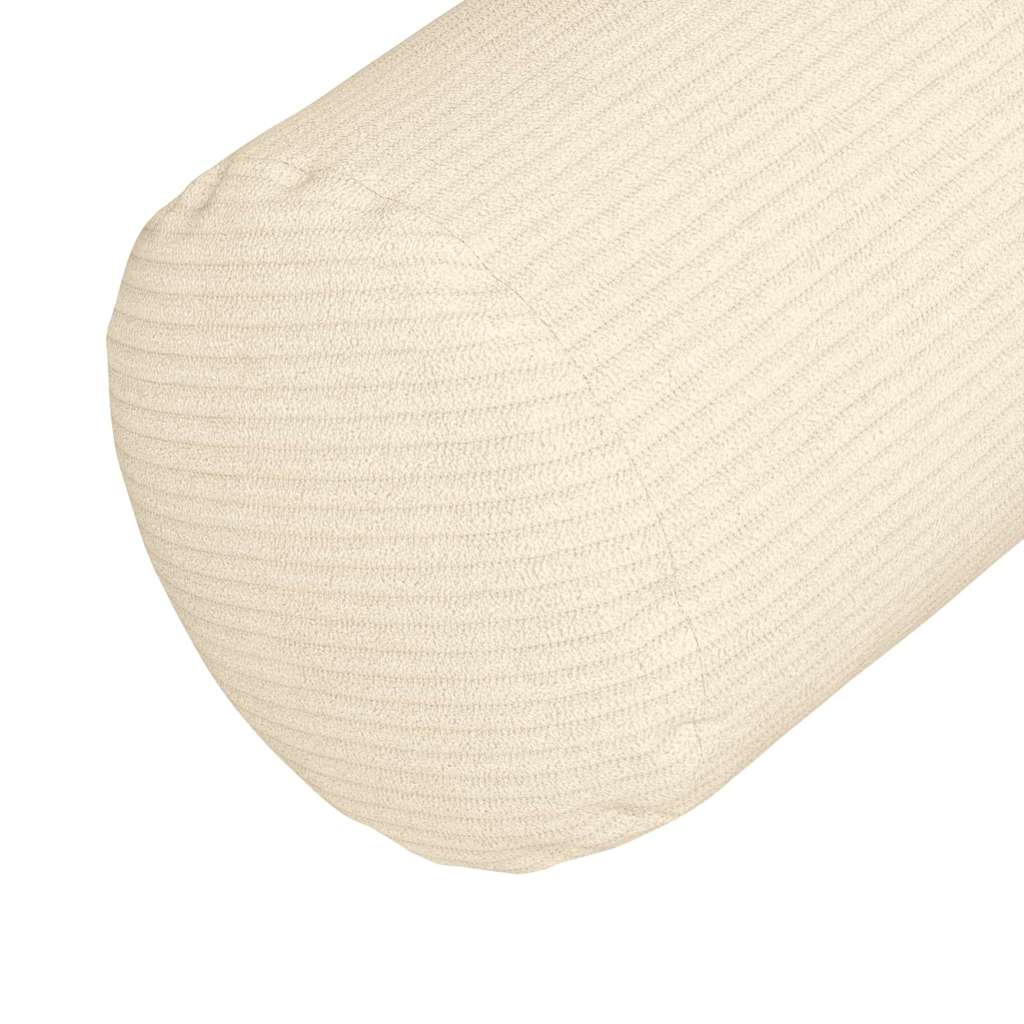 Bolster Kussens 2 stuks Crème Ø 25 x 70 cm Cordstof is nu te koop bij PeponiXL, paradijselijk wonen!