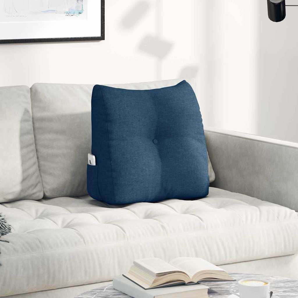Rugkussen Blauw 45 x 24 x 50 cm Stof is nu te koop bij PeponiXL, paradijselijk wonen!