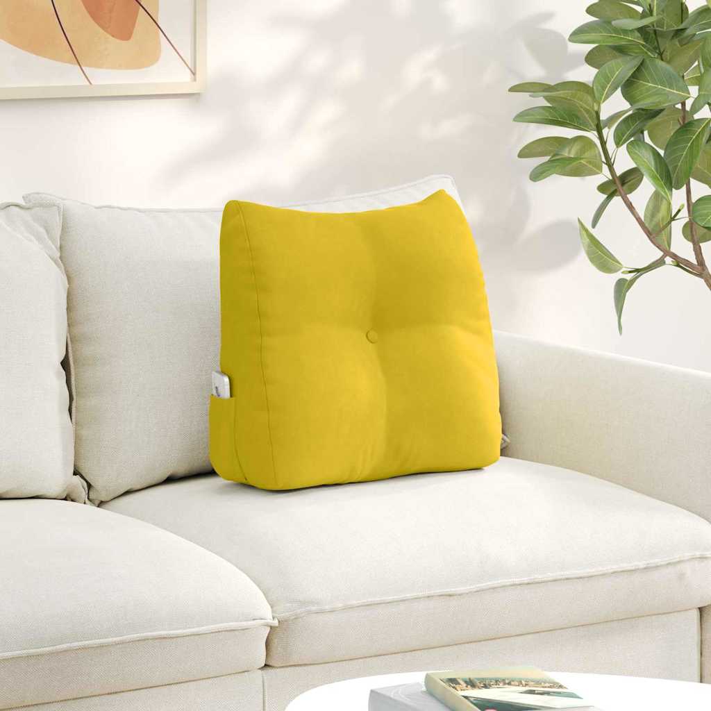 Rugkussen Geel 45 x 24 x 50 cm Fluweel is nu te koop bij PeponiXL, paradijselijk wonen!
