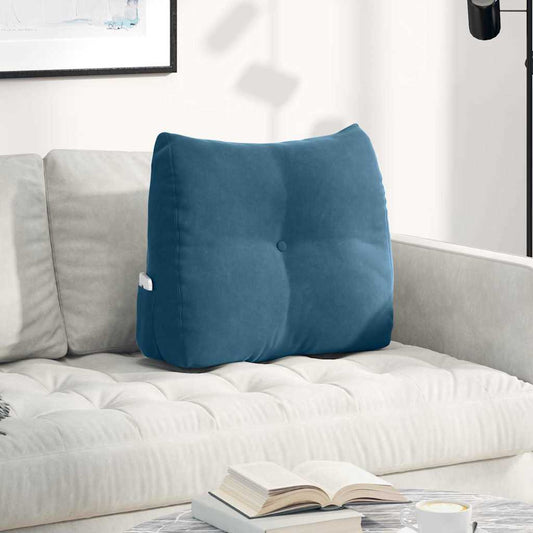 Rugkussen Blauw 60 x 24 x 50 cm Fluweel is nu te koop bij PeponiXL, paradijselijk wonen!