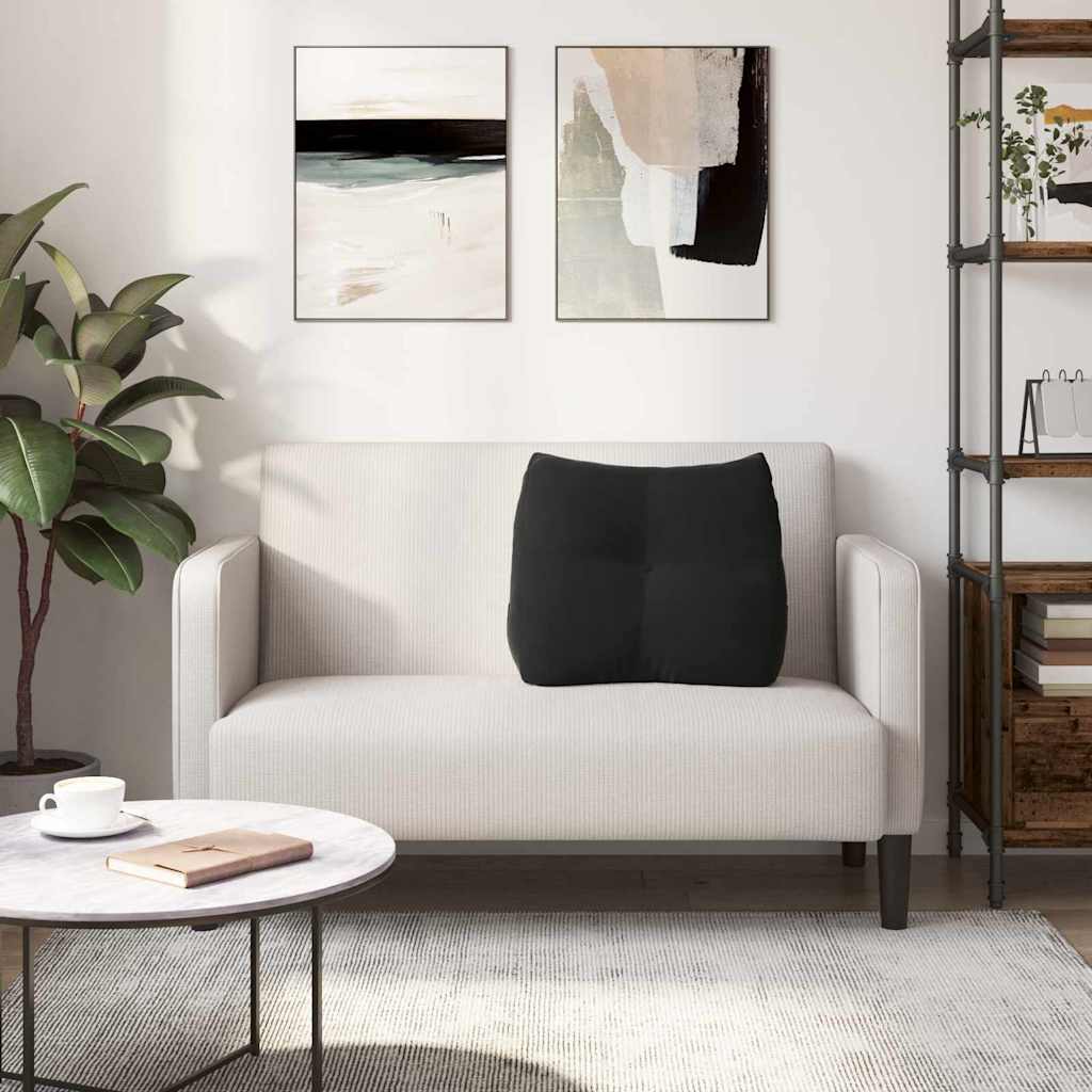 Rugkussen Zwart 60 x 24 x 50 cm Fluweel is nu te koop bij PeponiXL, paradijselijk wonen!