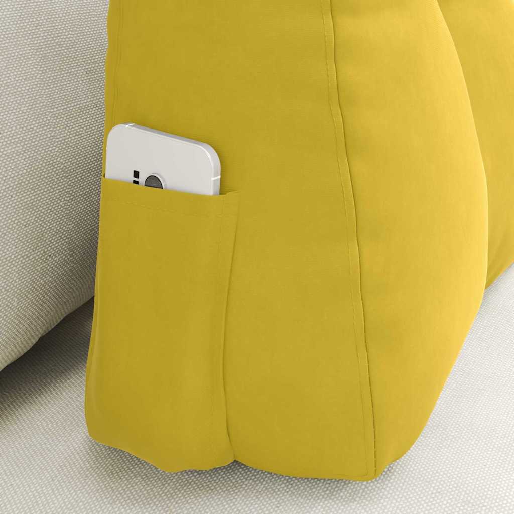 Rugkussen Geel 60 x 24 x 50 cm Fluweel is nu te koop bij PeponiXL, paradijselijk wonen!