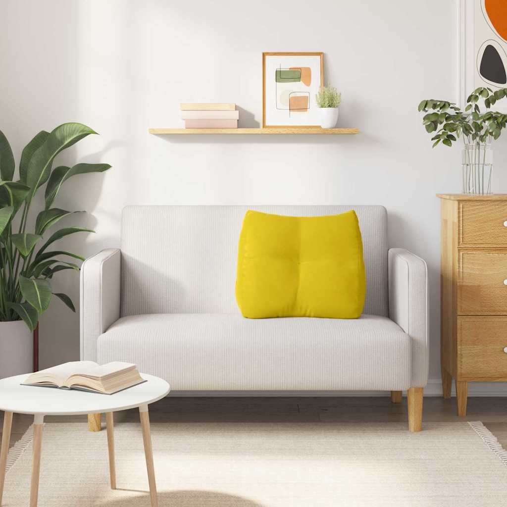 Rugkussen Geel 60 x 24 x 50 cm Fluweel is nu te koop bij PeponiXL, paradijselijk wonen!