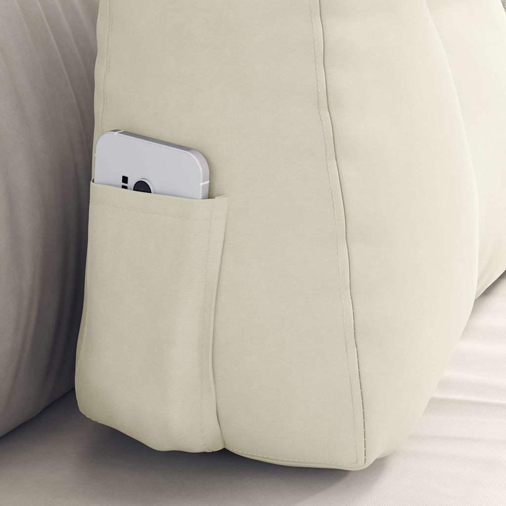 Rugkussen Crème 60 x 24 x 50 cm Fluweel is nu te koop bij PeponiXL, paradijselijk wonen!