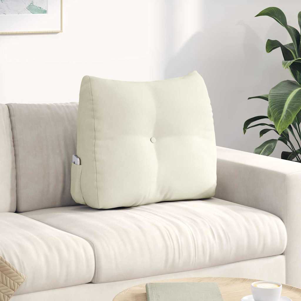 Rugkussen Crème 60 x 24 x 50 cm Fluweel is nu te koop bij PeponiXL, paradijselijk wonen!