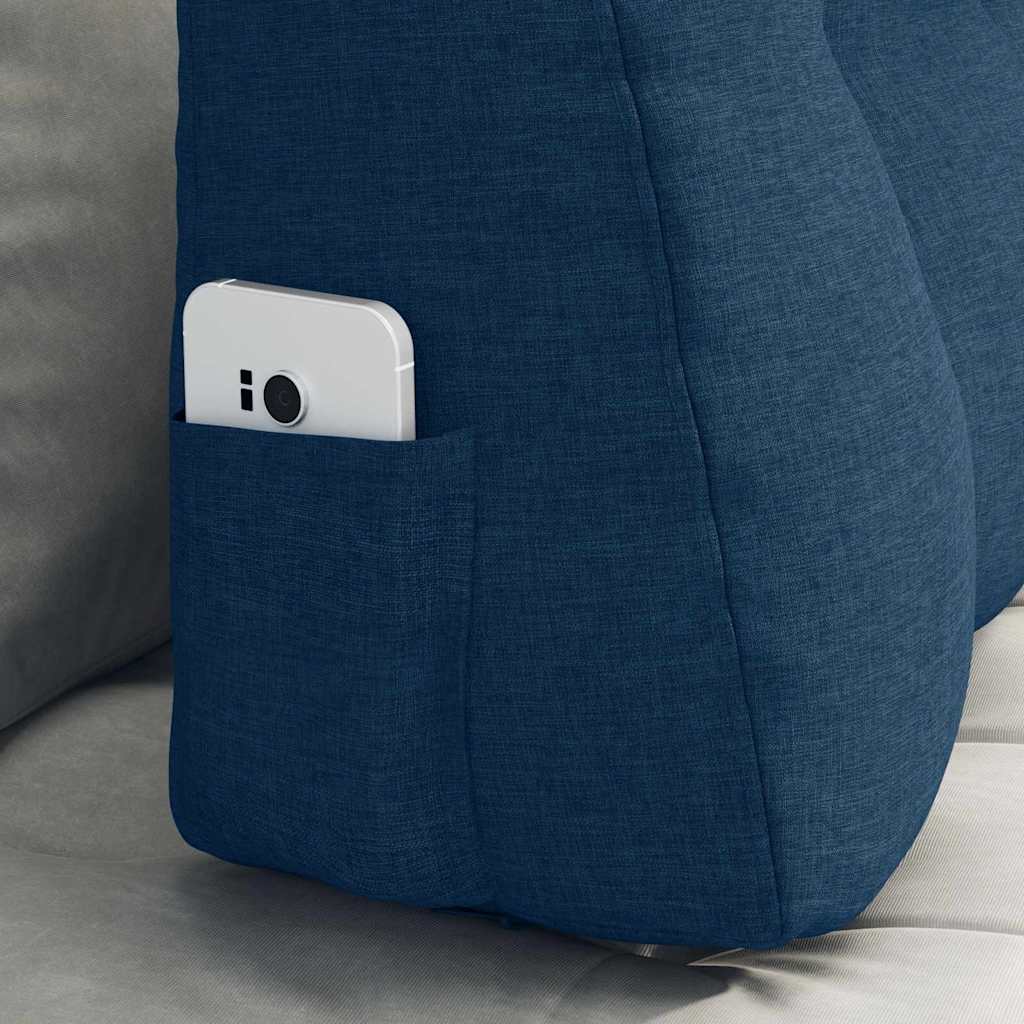 Rugkussen Blauw 80 x 24 x 50 cm Stof is nu te koop bij PeponiXL, paradijselijk wonen!