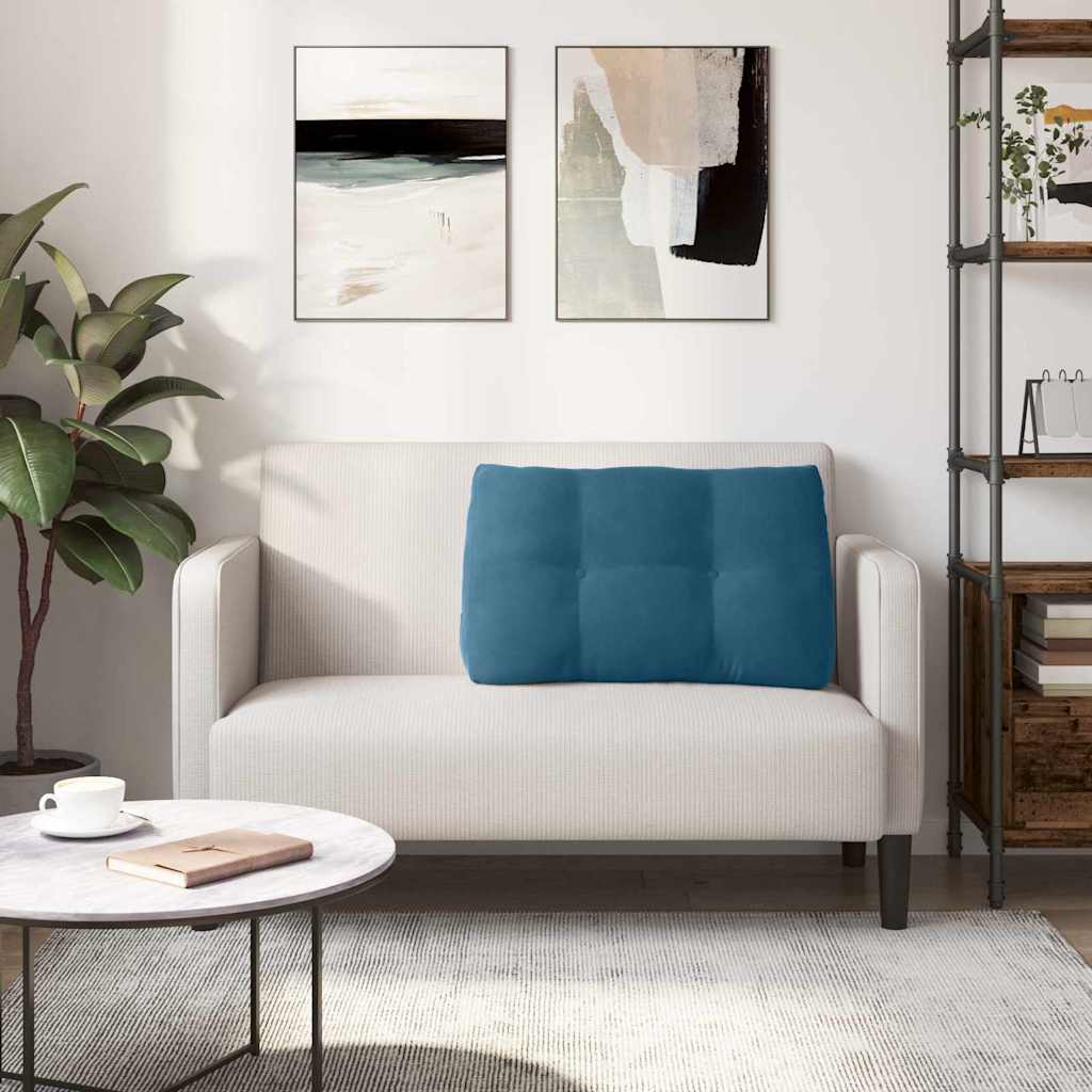 Rugkussen Blauw 80 x 24 x 50 cm Fluweel is nu te koop bij PeponiXL, paradijselijk wonen!