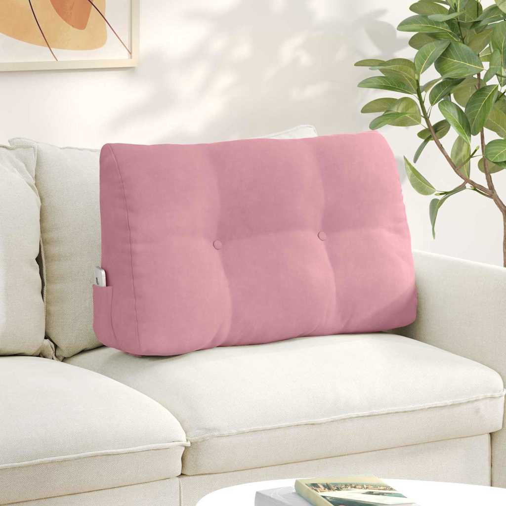Rugkussen Roze 80 x 24 x 50 cm Fluweel is nu te koop bij PeponiXL, paradijselijk wonen!