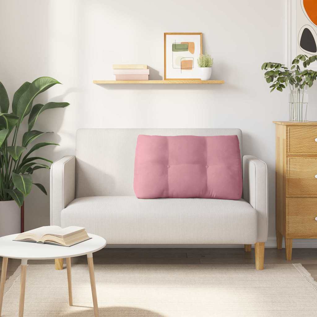 Rugkussen Roze 80 x 24 x 50 cm Fluweel is nu te koop bij PeponiXL, paradijselijk wonen!