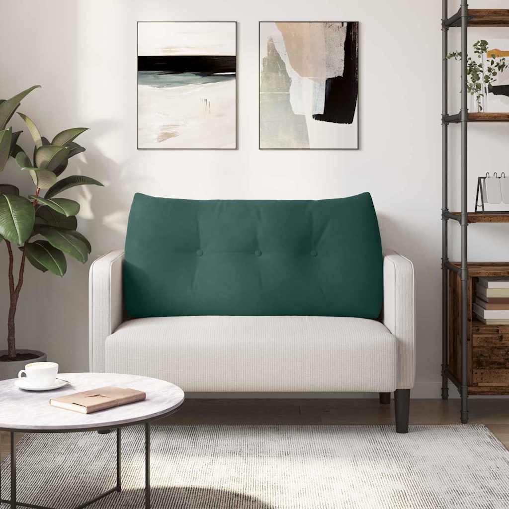 Rugkussen Donkergroen 100 x 24 x 50 cm Fluweel is nu te koop bij PeponiXL, paradijselijk wonen!