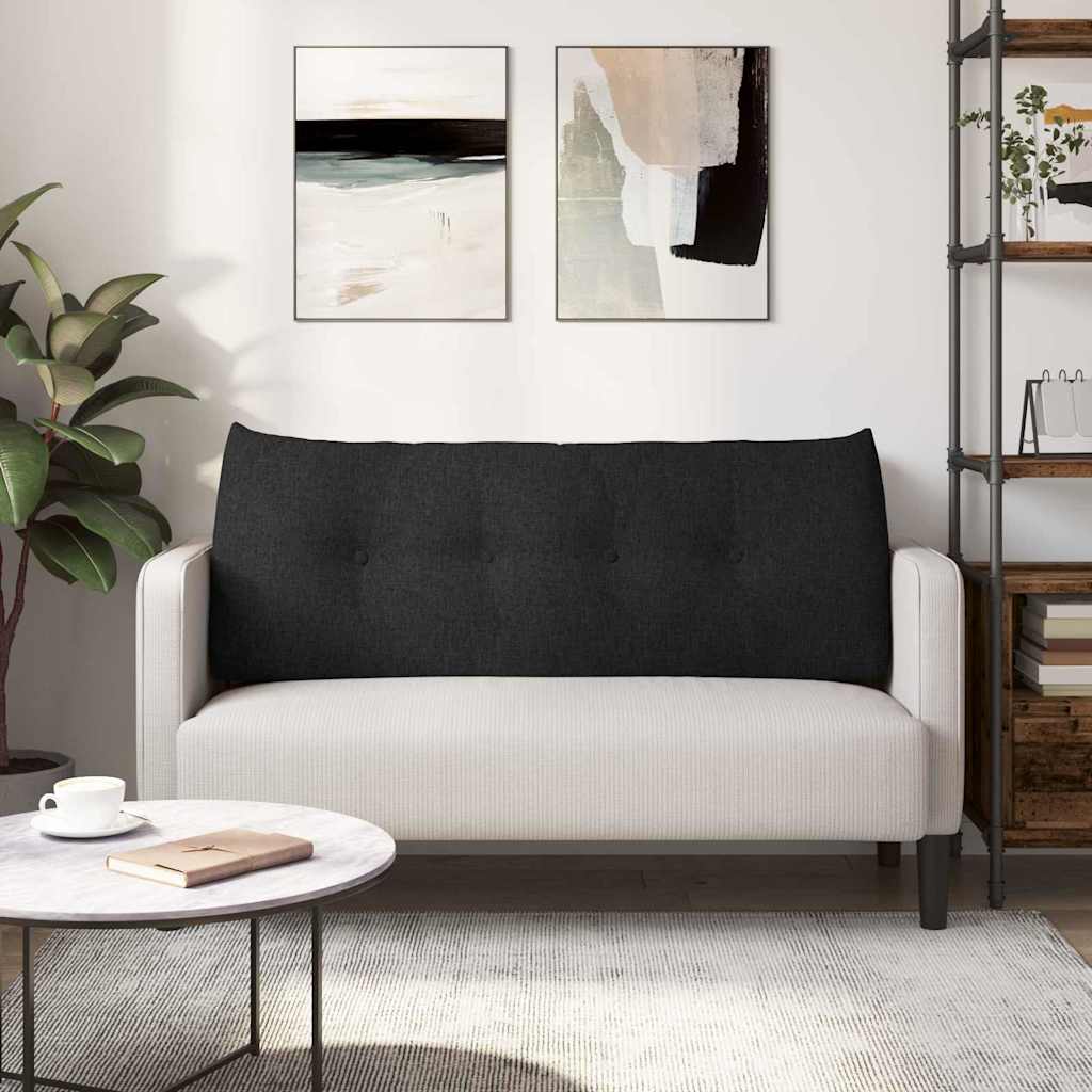 Rugkussen Zwart 120 x 24 x 50 cm Stof is nu te koop bij PeponiXL, paradijselijk wonen!