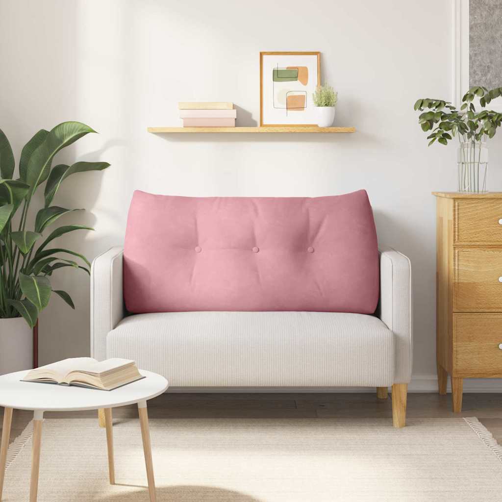 Rugkussen Roze 120 x 24 x 50 cm Fluweel is nu te koop bij PeponiXL, paradijselijk wonen!