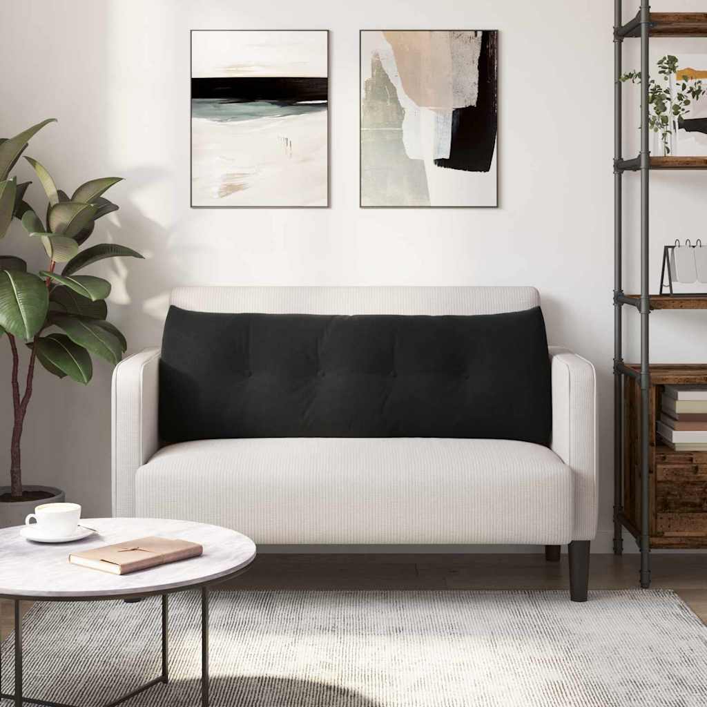 Rugkussen Zwart 140 x 24 x 50 cm Fluweel is nu te koop bij PeponiXL, paradijselijk wonen!