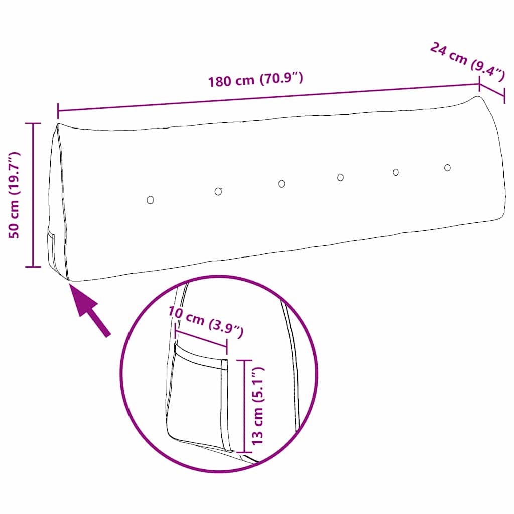 Rugkussen Lichtgroen 180 x 24 x 50 cm Stof is nu te koop bij PeponiXL, paradijselijk wonen!