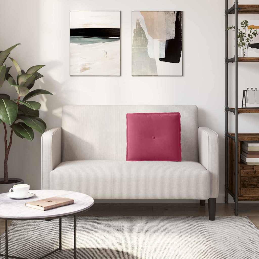 Rugkussen Wijnrood 50 x 45 cm Cordstof is nu te koop bij PeponiXL, paradijselijk wonen!