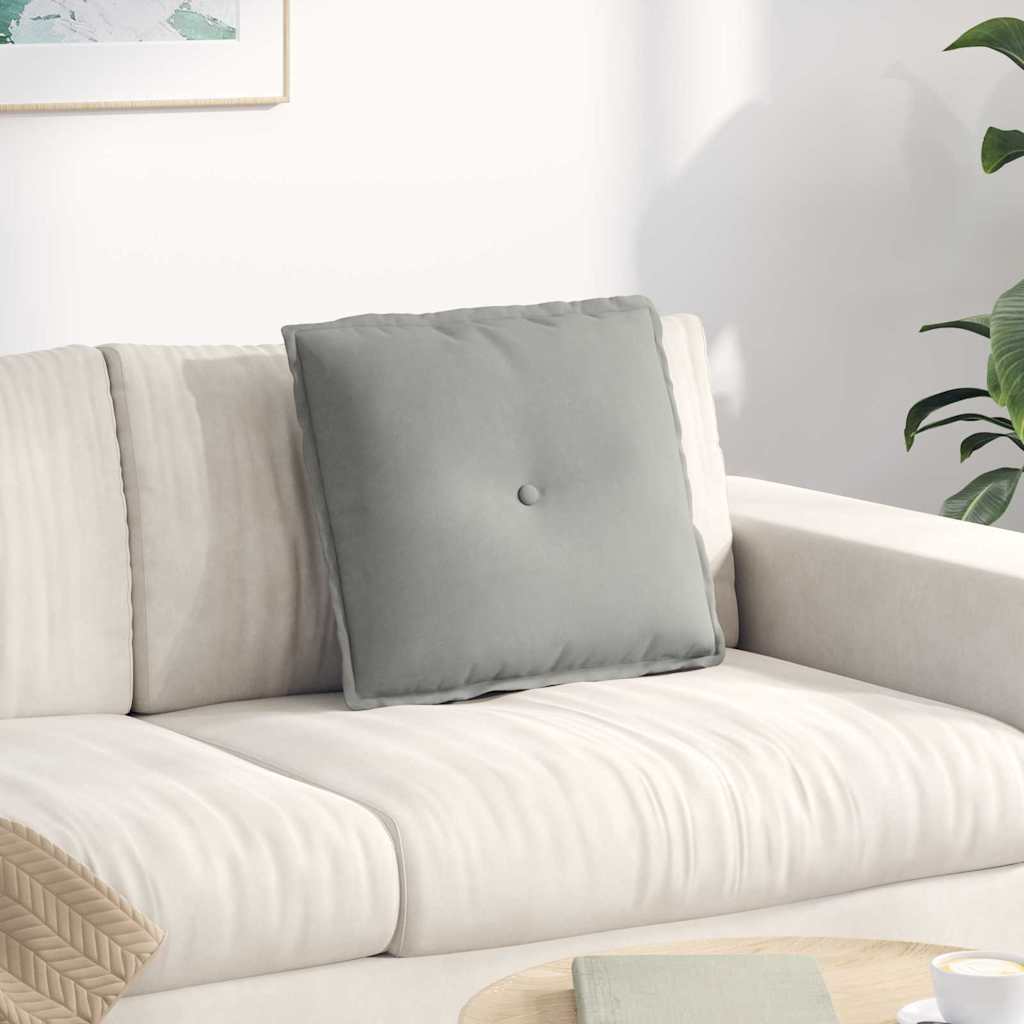 Rugkussen Lichtgrijs 50 x 45 cm Microvezel Stof is nu te koop bij PeponiXL, paradijselijk wonen!