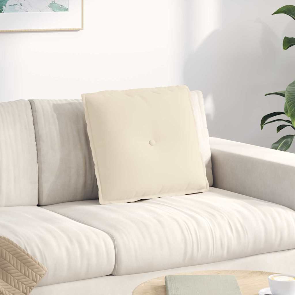 Rugkussen Beige 50 x 45 cm Microvezel Stof is nu te koop bij PeponiXL, paradijselijk wonen!