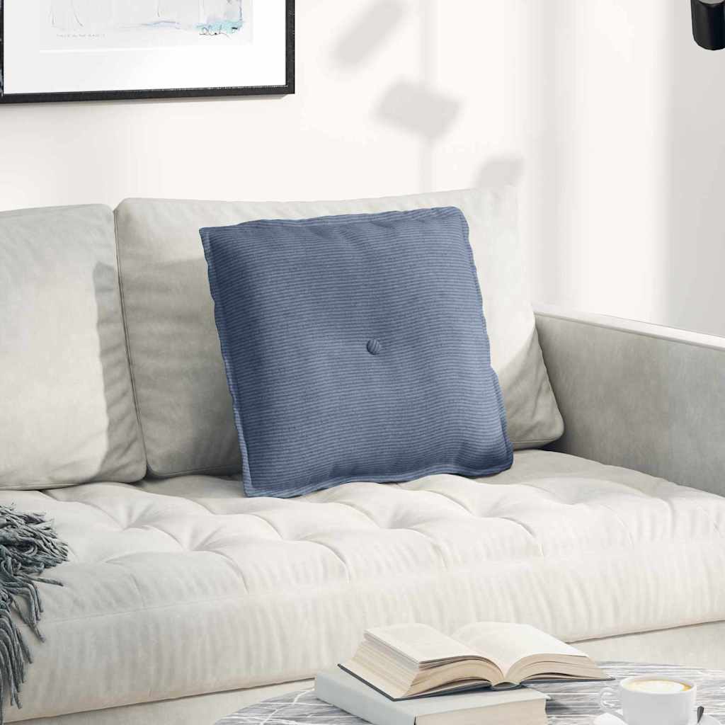 Rugkussen Blauw 50 x 45 cm Cordstof is nu te koop bij PeponiXL, paradijselijk wonen!