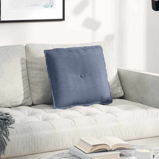 Rugkussen Blauw 50 x 45 cm Cordstof is nu te koop bij PeponiXL, paradijselijk wonen!