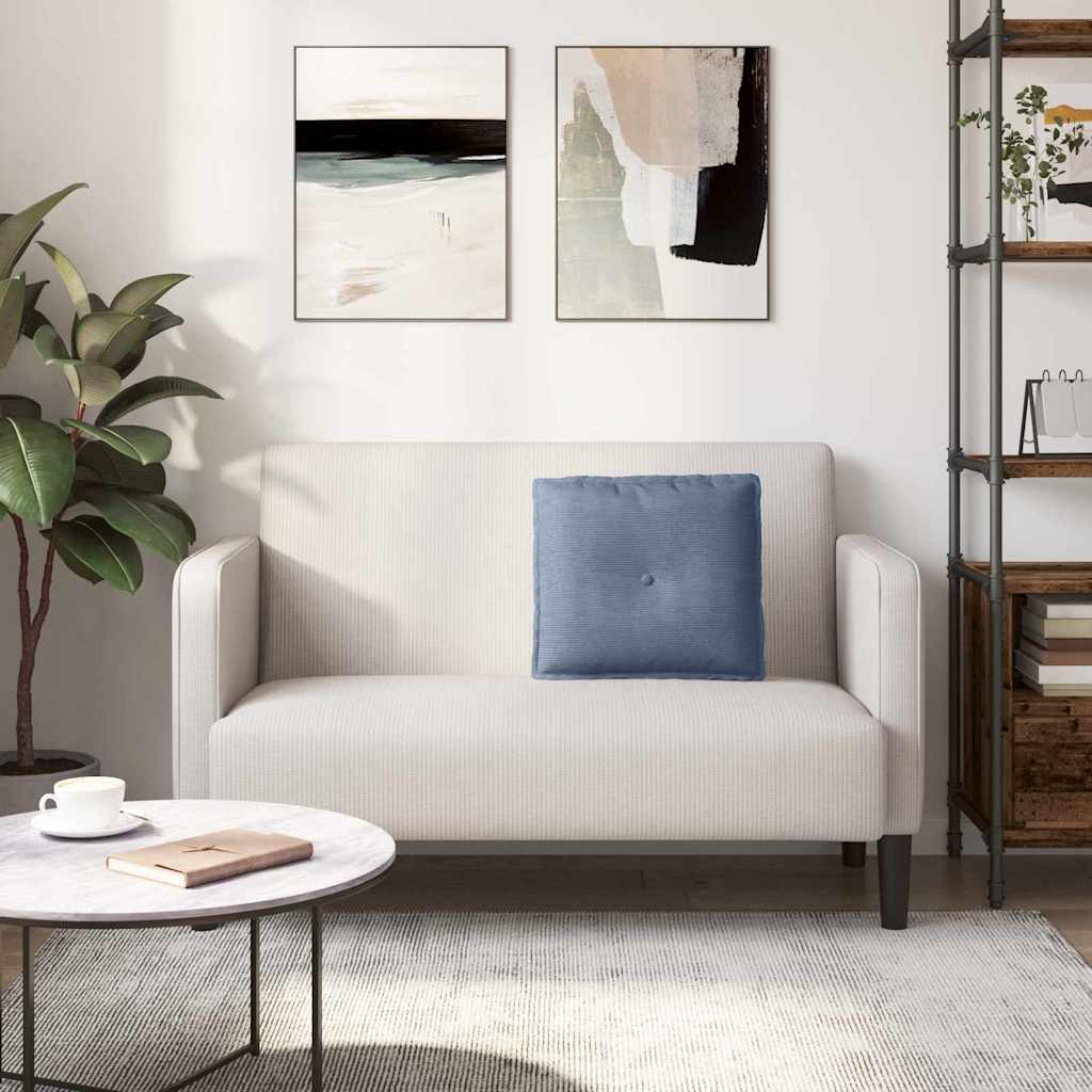 Rugkussen Blauw 50 x 45 cm Cordstof is nu te koop bij PeponiXL, paradijselijk wonen!