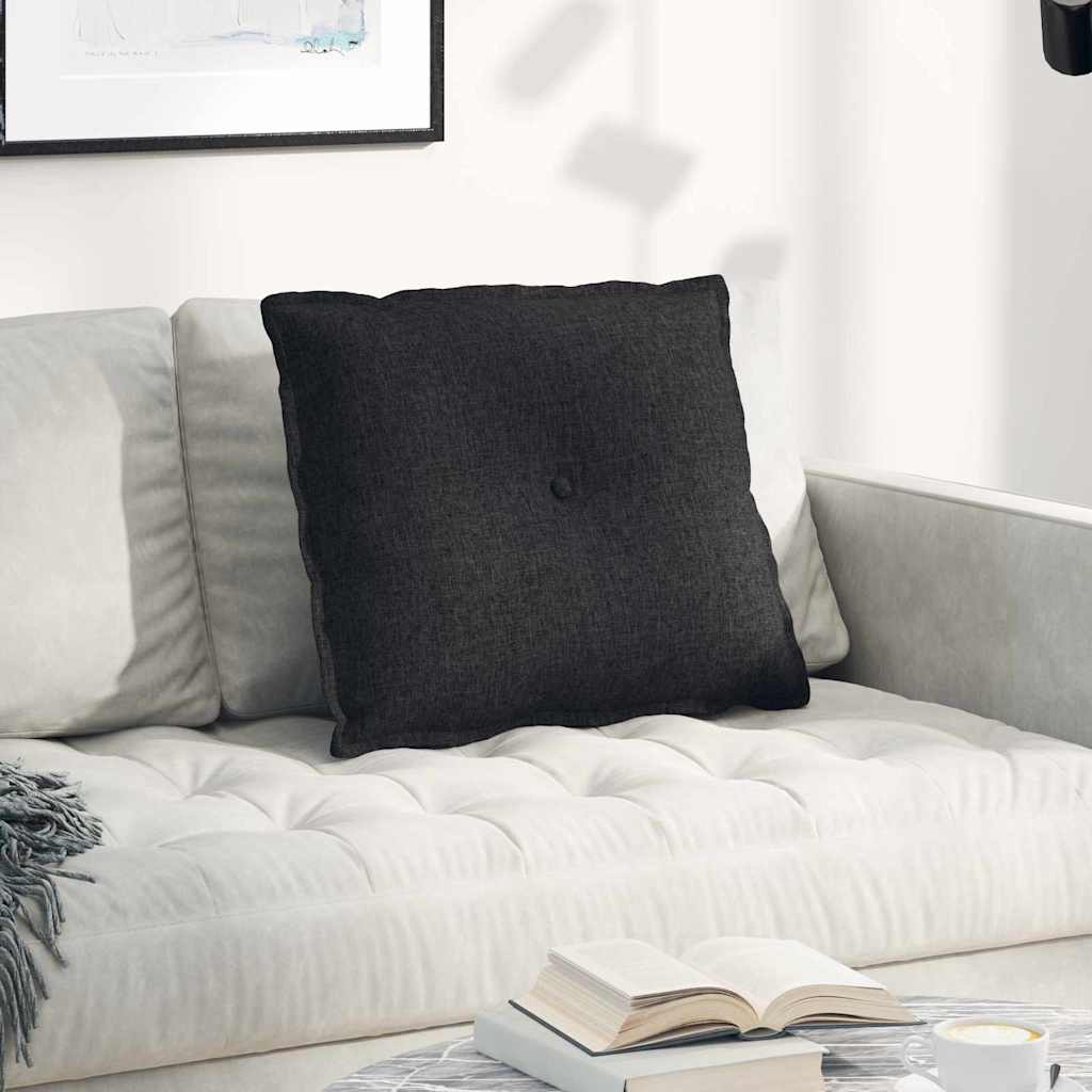 Rugkussen Zwart 60 x 19 x 50 cm Stof is nu te koop bij PeponiXL, paradijselijk wonen!