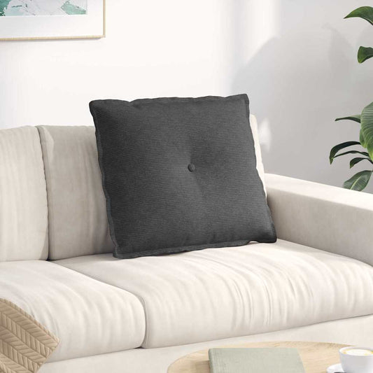 Rugkussen Donkergrijs 60 x 50 cm Cordstof is nu te koop bij PeponiXL, paradijselijk wonen!